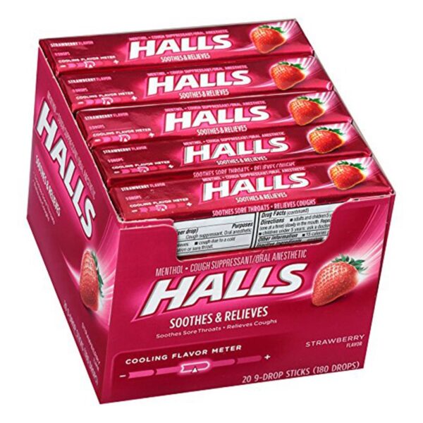 HALLS USA STRAWBERRY 20CT/BOX