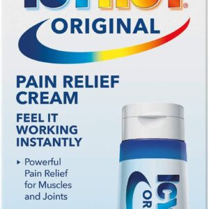 Icy Hot Original Pain Relieving Cream 1.25 oz. Powerful Pain Relief for Muscles & Joints White