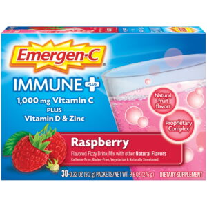 EMERGEN-C *PLUS* 30'S IMMUNE RASPBERRY