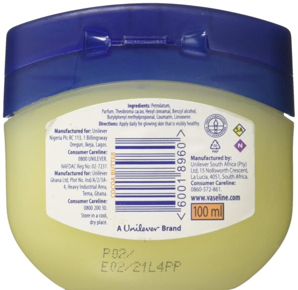 Vaseline Petroleum Jelly Blue Seal With Cocoa Butter (100ml) - Image 2
