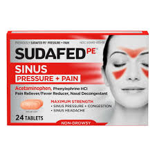 SUDAFED PE 24'S TABLETS *SINUS PRESSURE & PAIN*